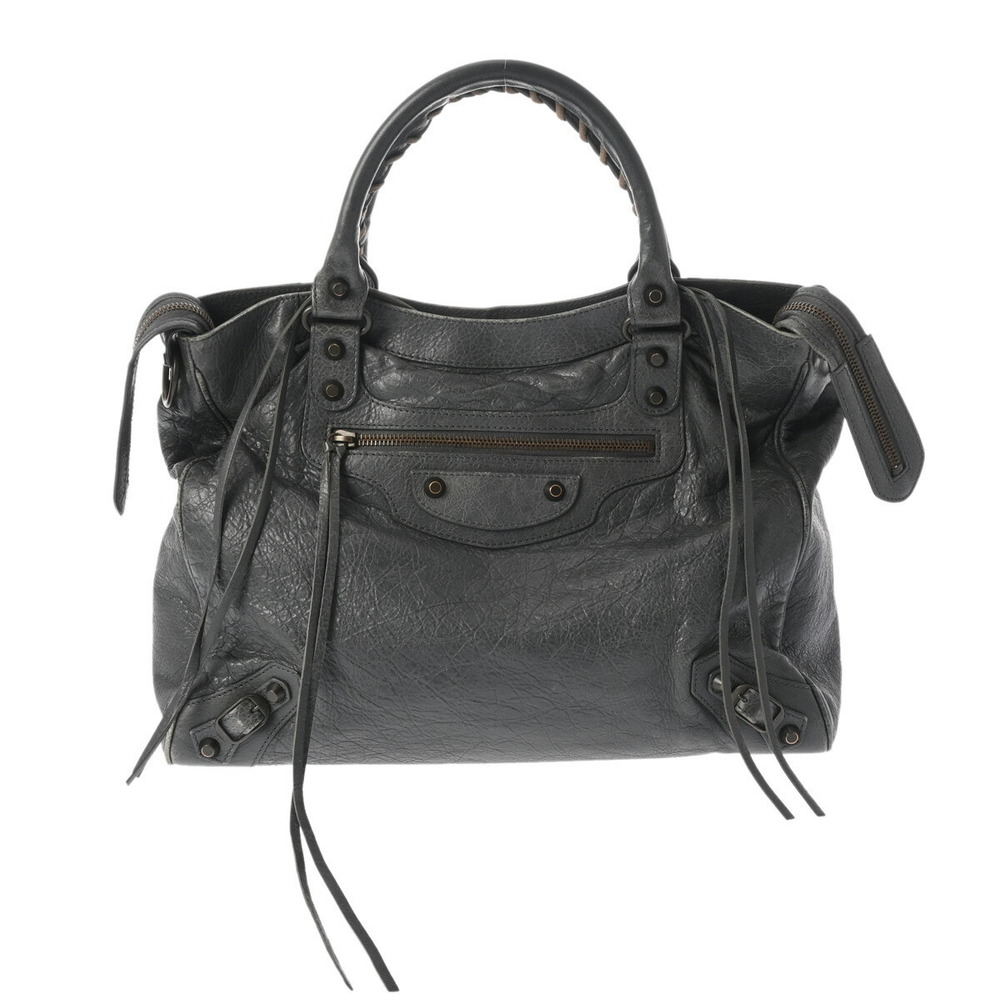 BALENCIAGA Vero Grey Leather Bag